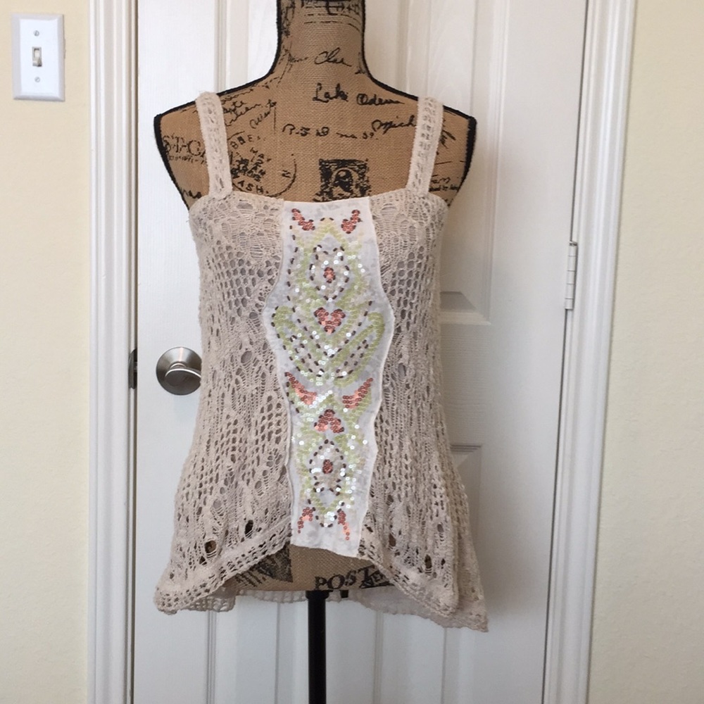 Free People Crochet Tank Top